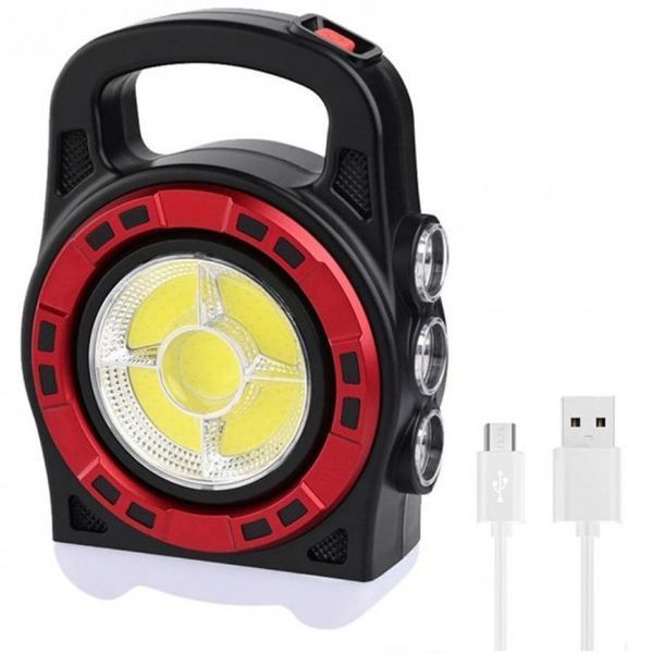 Переносной фонарь прожектор 6678С-3LED+5COB с солнечной панелью и функцией Power Bank, ручной прожектор 00022880 фото