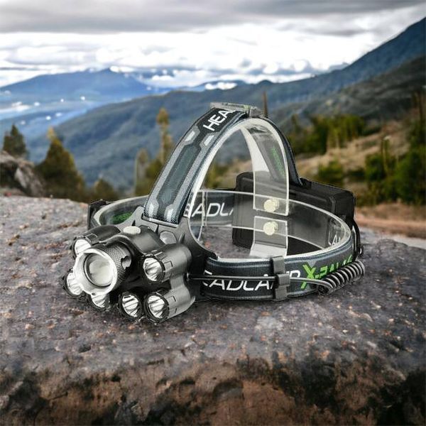 Яркий светодиодный налобный фонарь Bailong Police BL-T78 5 led белый, налобный фонарик с usb зарядкой 00022908 фото