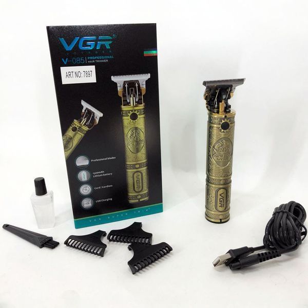 Машинка для стрижки мужская VGR V-085 Электробритва с насадками для бороды Окантовочная машинка 00014345 фото
