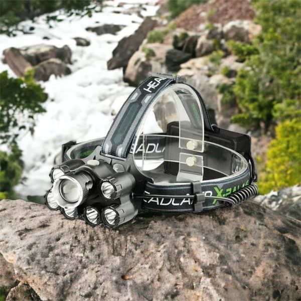 Яркий светодиодный налобный фонарь Bailong Police BL-T78 5 led белый, налобный фонарик с usb зарядкой 00022908 фото