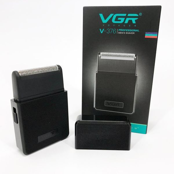 Електробритва VGR V-376 BLACK шейвер, Бюджетна машинка для стрижки бороди, Бездротова електробритва 00015193 фото