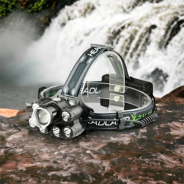 Яркий светодиодный налобный фонарь Bailong Police BL-T78 5 led белый, налобный фонарик с usb зарядкой 00022908 фото