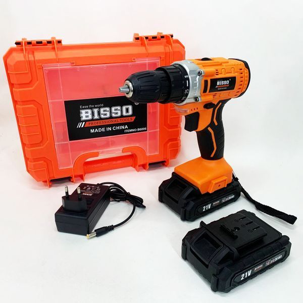 Шуруповерт аккумуляторный в чемодане BISSO B6008 21V 00013034 фото