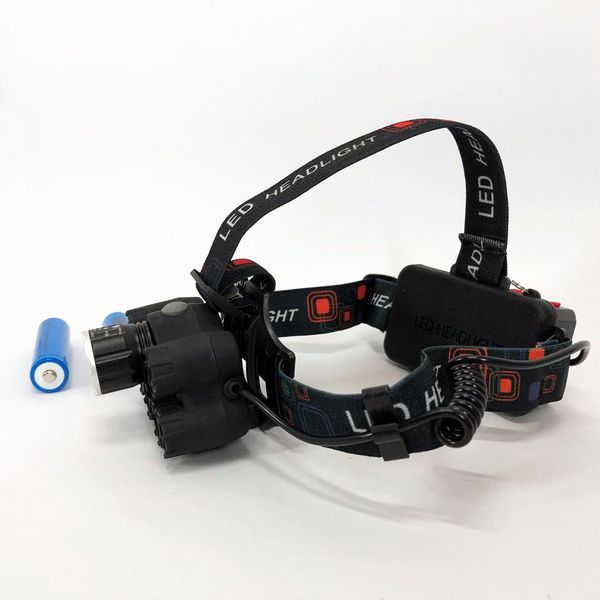 Яркий светодиодный налобный фонарь Bailong Police BL-T78 5 led белый, налобный фонарик с usb зарядкой 00022908 фото