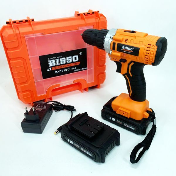 Шуруповерт аккумуляторный в чемодане BISSO B6008 21V 00013034 фото