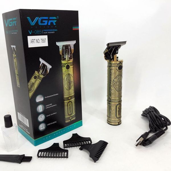 Машинка для стрижки мужская VGR V-085 Электробритва с насадками для бороды Окантовочная машинка 00014345 фото