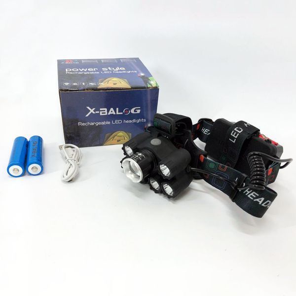 Яркий светодиодный налобный фонарь Bailong Police BL-T78 5 led белый, налобный фонарик с usb зарядкой 00022908 фото