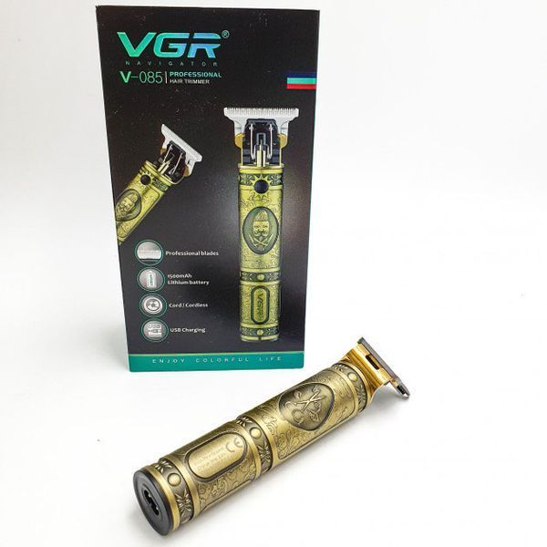 Машинка для стрижки мужская VGR V-085 Электробритва с насадками для бороды Окантовочная машинка 00014345 фото