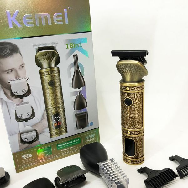 Тример 18 в 1 Kemei KM-2313, Універсальний триммер для чоловіків хороші машинки для стрижки волосся для дому 00014524 фото