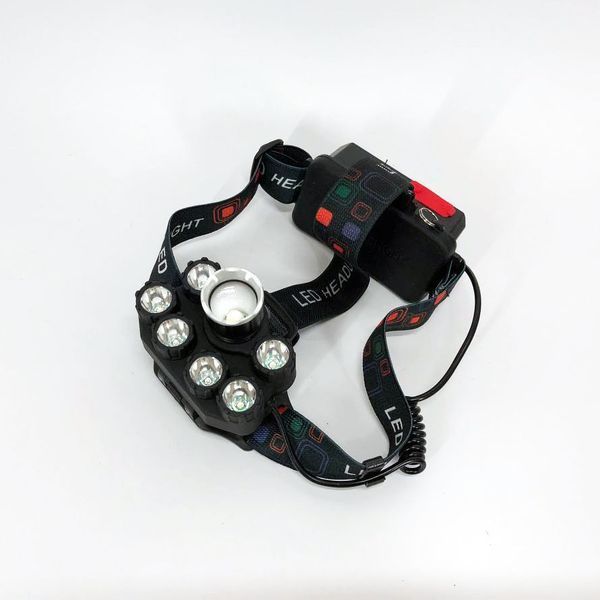 Яркий светодиодный налобный фонарь Bailong Police BL-T78 5 led белый, налобный фонарик с usb зарядкой 00022908 фото