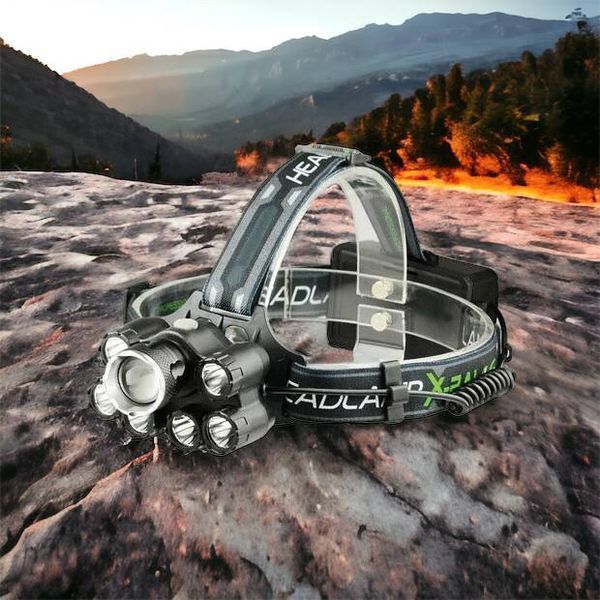 Яркий светодиодный налобный фонарь Bailong Police BL-T78 5 led белый, налобный фонарик с usb зарядкой 00022908 фото