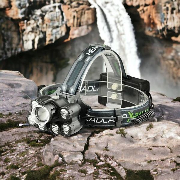 Яркий светодиодный налобный фонарь Bailong Police BL-T78 5 led белый, налобный фонарик с usb зарядкой 00022908 фото