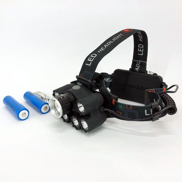 Яркий светодиодный налобный фонарь Bailong Police BL-T78 5 led белый, налобный фонарик с usb зарядкой 00022908 фото