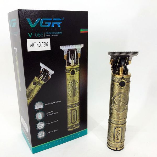 Машинка для стрижки мужская VGR V-085 Электробритва с насадками для бороды Окантовочная машинка 00014345 фото