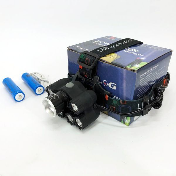 Яркий светодиодный налобный фонарь Bailong Police BL-T78 5 led белый, налобный фонарик с usb зарядкой 00022908 фото