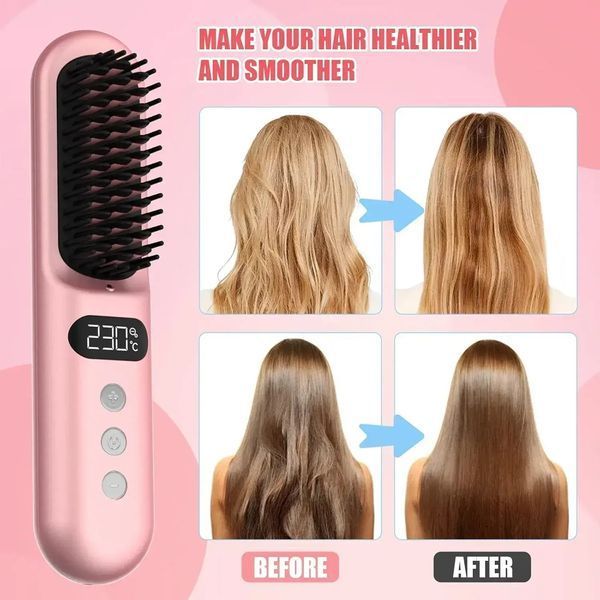 Випрямляюча щітка для укладання волосся Gabrella Hair Straightener Brush 00021345 фото