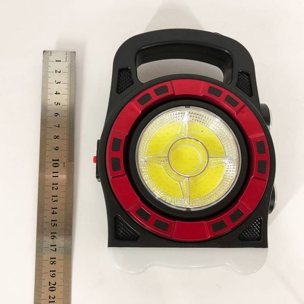 Переносной фонарь прожектор 6678С-3LED+5COB с солнечной панелью и функцией Power Bank, ручной прожектор 00022880 фото