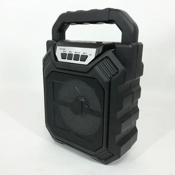 Бездротова портативна колонка Bluetooth YF-668BT. Колір: чорний 00017619 фото