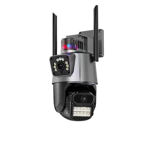 Уличная охранная поворотная wifi камера dual lens zoom 8mp сирена, зум, удаленным доступом онлайн 00017363 фото