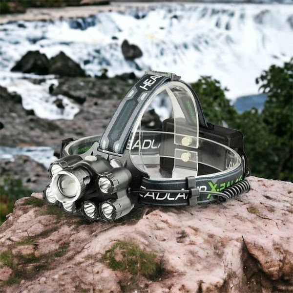 Яркий светодиодный налобный фонарь Bailong Police BL-T78 5 led белый, налобный фонарик с usb зарядкой 00022908 фото