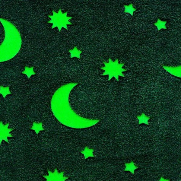 Светящийся в темноте плед плюшевое покрывало Blanket kids Magic Star 150х100 см флисовое одеяло. Цвет: розовый 00012604 фото