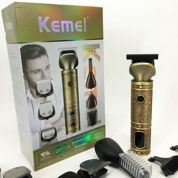 Тример 18 в 1 Kemei KM-2313, Універсальний триммер для чоловіків хороші машинки для стрижки волосся для дому 00014524 фото