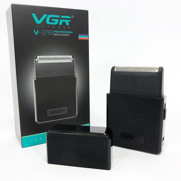 Електробритва VGR V-376 BLACK шейвер, Бюджетна машинка для стрижки бороди, Бездротова електробритва 00015193 фото