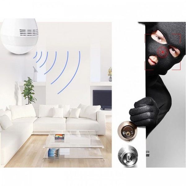 Камера видеонаблюдения лампочка SMART+DVR WI-FI H302 CAD-B13, Панорамная камера видеонаблюдения 00017777 фото