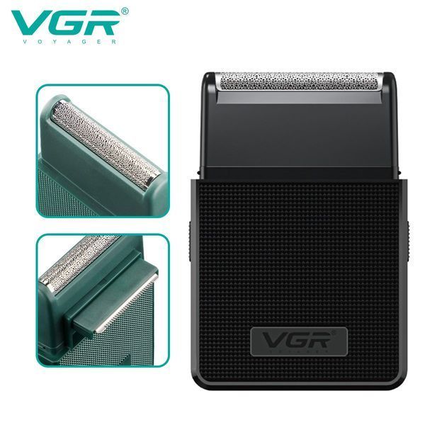 Електробритва VGR V-376 BLACK шейвер, Бюджетна машинка для стрижки бороди, Бездротова електробритва 00015193 фото