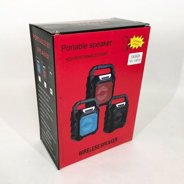 Бездротова портативна колонка Bluetooth YF-668BT. Колір: чорний 00017619 фото