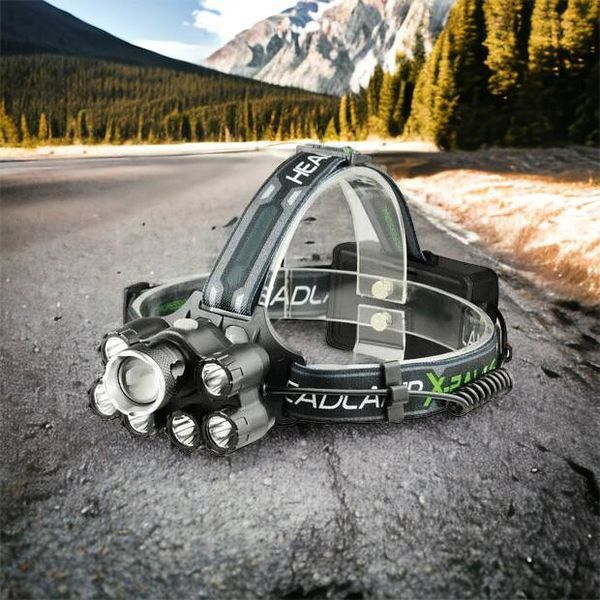 Яркий светодиодный налобный фонарь Bailong Police BL-T78 5 led белый, налобный фонарик с usb зарядкой 00022908 фото