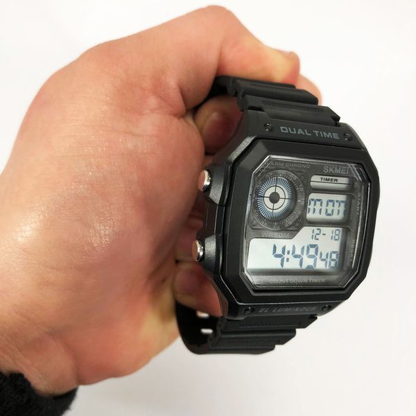 Часы наручные мужские SKMEI 1299BK, часы наручные электронные тактические, часы для военнослужащих 00022081 фото