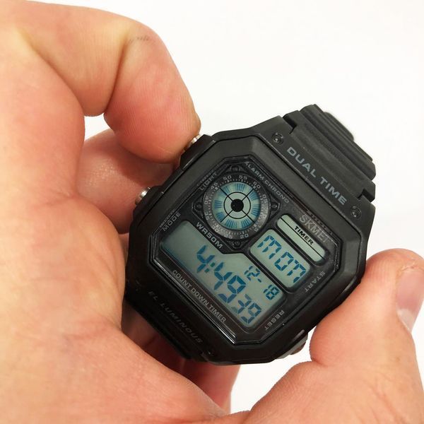 Часы наручные мужские SKMEI 1299BK, часы наручные электронные тактические, часы для военнослужащих 00022081 фото