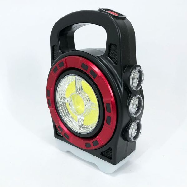 Переносной фонарь прожектор 6678С-3LED+5COB с солнечной панелью и функцией Power Bank, ручной прожектор 00022880 фото