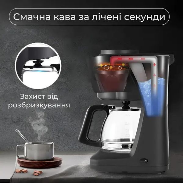 Кофеварка капельная Sokany SK-124 с подогревом 600 мл 00020670 фото