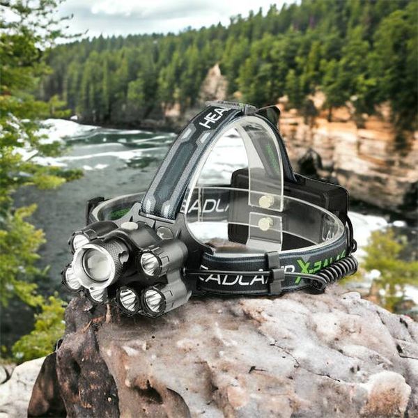 Яркий светодиодный налобный фонарь Bailong Police BL-T78 5 led белый, налобный фонарик с usb зарядкой 00022908 фото
