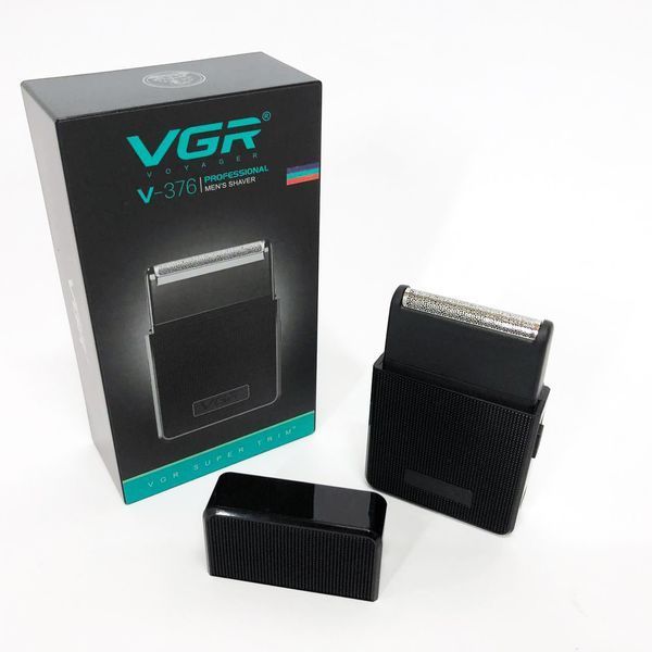 Електробритва VGR V-376 BLACK шейвер, Бюджетна машинка для стрижки бороди, Бездротова електробритва 00015193 фото