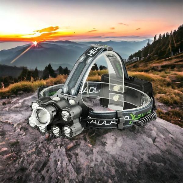Яркий светодиодный налобный фонарь Bailong Police BL-T78 5 led белый, налобный фонарик с usb зарядкой 00022908 фото