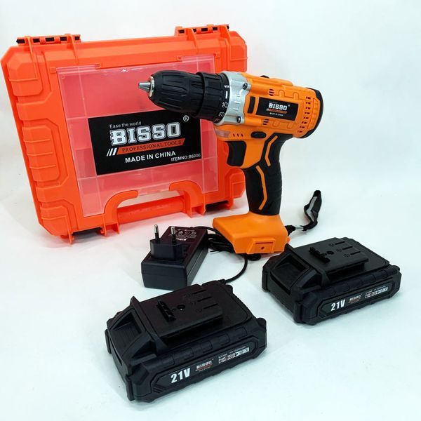 Шуруповерт аккумуляторный в чемодане BISSO B6008 21V 00013034 фото