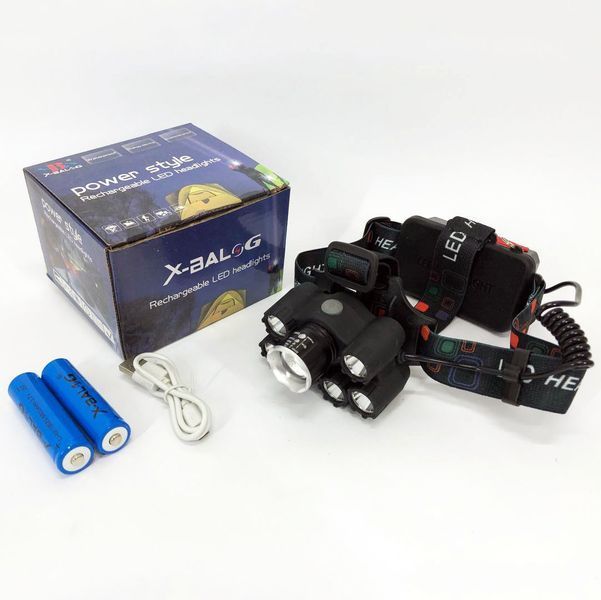 Яркий светодиодный налобный фонарь Bailong Police BL-T78 5 led белый, налобный фонарик с usb зарядкой 00022908 фото