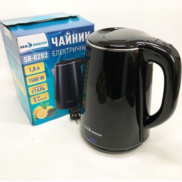 Чайник термос SeaBreeze SB-0202 1.8Л, 1500 Вт, хороший электрический чайник, тихий электрический чайник 00019797 фото