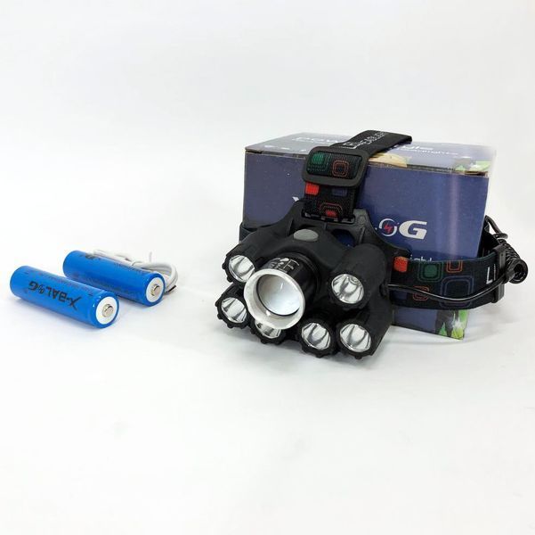 Яркий светодиодный налобный фонарь Bailong Police BL-T78 5 led белый, налобный фонарик с usb зарядкой 00022908 фото