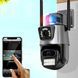 Уличная охранная поворотная wifi камера dual lens zoom 8mp сирена, зум, удаленным доступом онлайн 00017363 фото 3