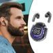 Беспроводные наушники TWS T8 PRO с прозрачным кейсом Вакуумные LED дисплей Bluetooth 5.3. Цвет: черный 00023861 фото 4