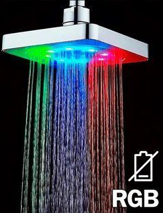Насадка для душу з LED підсвічуванням RGB LED SHOWER Світлодіодна Лійка 00012982 фото