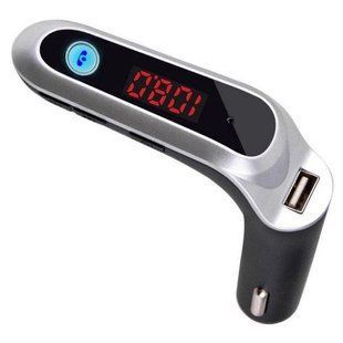 FM модулятор CAR G6 Bluetooth USB AUX MicroSD трансмиттер, блютуз трансмиттер для авто. Цвет: серый 00017012 фото