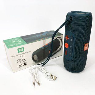 Портативная Bluetooth колонка TG341 со шнурком, Беспроводная колонка портативная мощная. Цвет: синий 00017221 фото