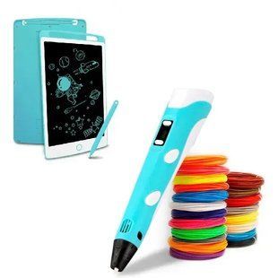 Набор для творчества 3D ручка 3D Pen-6 c LCD дисплеем + графический планшет + трафареты + 100 м пластика в комплекте 00016042 фото