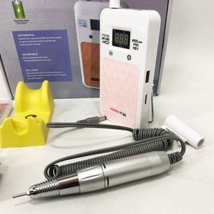 Портативный Фрезер для ногтей Nail Drill YT-928 аккумуляторный с индикатором заряда на 35 000 оборотов. Цвет: белый 00014346 фото