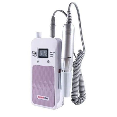 Портативний фрезер для нігтів Nail Drill YT-928 акумуляторний з індикатором заряду на 35 000 оборотів. Колір: білий 00014346 фото